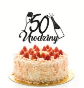 Topper na tort –  pięćdziesiątka