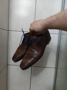 Buty obuwie 43  brązowe kremowe naturalna skóra ni