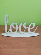 Drewniany napis na podstawce love 17x28cm