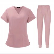 KOMPLET MEDYCYNY DAMSKI UNIFORM DO PRACY MUNDUREK PUDROWY RÓŻ RÓŻ. XXL