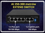 SWITCH POE 6 porty- AI z automatycznym restartem zasilania HIK SMART