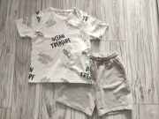 Zestaw T-shirt żółwie krótkie spodenki ZARA 140