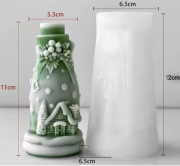Świąteczna BUTELKA Boże Narodzenie forma silikonowa 12*6.5 do odlewów Świec