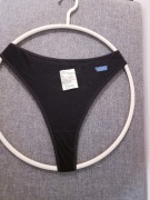 Czarne Stringi Cotton world Bawełna rozm. L