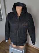 Off White kurtka damska z kapturem bomber czarna ocieplana S