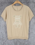 Megi kremowa bluzka miś