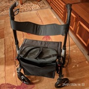 Chodzik/balkonik, terenowy, składany, z siedziskiem i torbą na zakupy