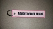Zawieszka Remove Before Flight / RBF / RÓŻOWY / HAFT - 100% QUALITY