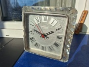 Zegar stołowy kryształ MAJAK vintage ZSSR  PRL 