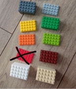 LEGO 3032 płytka 4x6  (2 sztuki) mix kolorów 