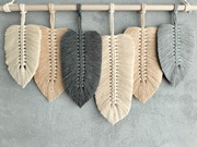 DUŻA MAKRAMA DO SALONU SYPIALNI LIŚCIE XL  MODNA DEKORACJA BOHO