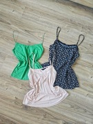 Zestaw top bluzka na ramiączkach szelkach pod marynarkę na lato M