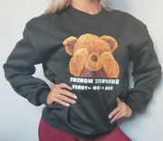 Czarna bluza z misiem L