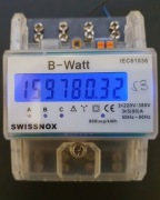 Licznik Swissnox B-Watt 3 fazy 5/80A podświetl.LCD