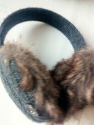 Nauszniki wełniane z futerkiem