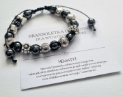 Bransoletka szczęścia hematyt 