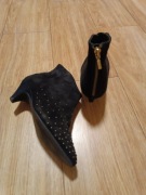 Trzewiki 17 by Gortz zamsz naturalny ćwieki roz 37