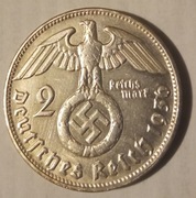 2 marki Paul von Hindenburg 1936 G Niemcy rzadka
