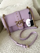 Pinko oryginalna torebka Love liliowa fioletowa lilac lawendowa złote logo