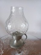 Kaganek cynowy z kloszem