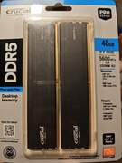 Pamięć RAM 48GB DDR5 2x24GB Crucial PRO UDIMM 5600 (>32GB <64GB) EXPO XMP