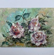 Róża obraz olejny ręcznie malowany.