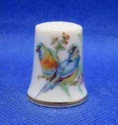 Naparstek Kolekcjonerski Porcelanowy - Kolorowe Papugi 