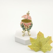 Jajko jajo faberge pojemniki szkatułka różowe styl wiktoriański