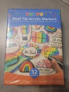 Markery Akrylowe FUNTO Dual Tip 12 Kolorów 