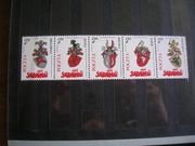 Solidarność herby szlacheckie fragment arkusza zestaw 5 szt. 