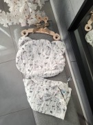 Komplet bambusowy otulacz + poduszka mis dla niemowląt Dot&Panda