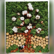 Obraz z mchu 63cm x 53cm HANDMADE