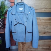 Reserved niebieska / błękitnazamszowa kurtka r. 40 L