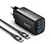 Mocna ładowarka sieciowa  65W+ kabel usb-c 100W
