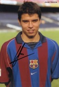 Javier Saviola oryginalny autograf! FC Barcelona FIFA 100