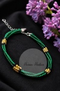 Handmade Green Beaded Bracelet