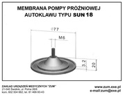 Membrana pompy próżniowej autoklawu typu SUN 18