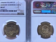 2 ZŁ1996 ZAMEK W LIDZBARKU WARMIŃSKIM NGC MS67 ! PIĘKNA