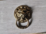 Antyczna stara kołatka do drzwi motyw zwierzęcy 