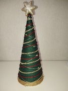 Choinka handmade rękodzieło lampki LED 
