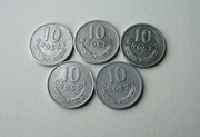 5 # Zestaw 10 gr groszy 1969,1971,1 973-1979   od  zł