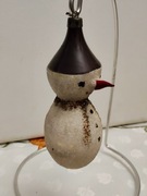 Szklana Bombka Bałwanek Duża PRL 