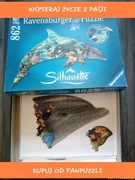 Puzzle 862 Dolphin World konturowe ravensburger ułożone