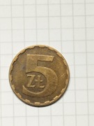 Moneta 5 zł z 1982 roku . PRL .