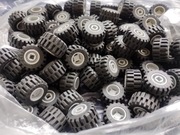 LEGO 100 szt.  Mix koła, felgi - szare  6014bc01 (opona + felga)