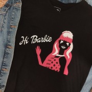 Koszulka Hi Barbie ręcznie robiona 