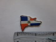 Magnes na lodówkę - 400g. DOMINIKANA Metalowa mapa