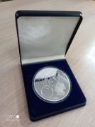 Medal gigant kolekcjonerski pokryty srebrem 234g piękne pudełko certyfikat