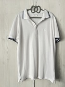 Biały bawełniany t-shirt polo relaxed fit Lindbergh M