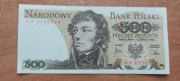Banknot 500 zł z 1982r, Seria GA Stan!!!